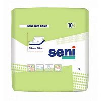 Пеленки впитывающие 90х60см SENI SOFT BASIC,10штук в упаковке