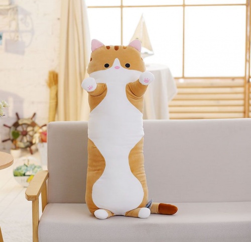 Мягкая игрушка подушка кот «Long cat» 65 см, 5469