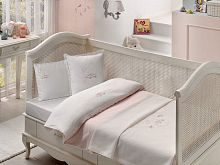 Комплект детского постельного белья Tivolyo home HAPPY BEBE розовый, арт. T1242T10007108