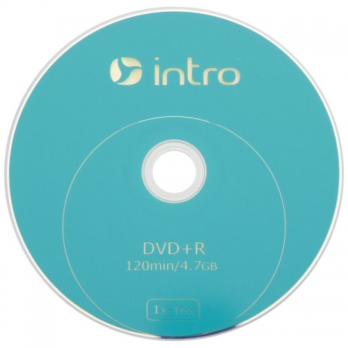 Носители информации DVD+R,16x, Intro, Shrink/50, Б0016861