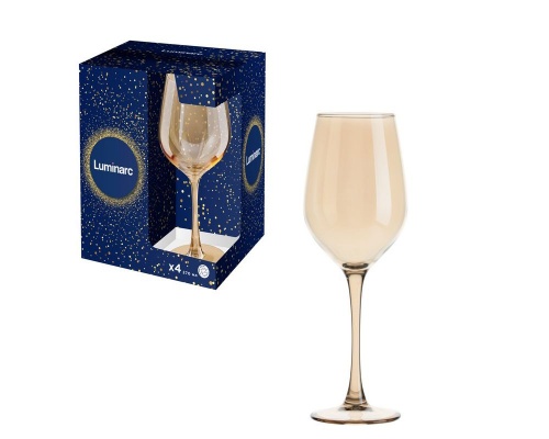 Набор бокалов для вина LUMINARC Золотой мед 4шт 350мл