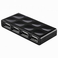 Хаб BELKIN Quilted, USB 2.0, 7 портов, порт для питания, черный, F5U701cwBLK