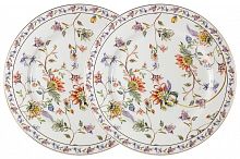 Набор из 2-х обеденных тарелок Флора (белая) в подарочной упаковке, арт. 58238
