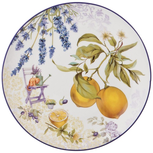 Набор тарелок обеденных прованс лимоны 2 предмета, 25,5 см, арт. 104-575