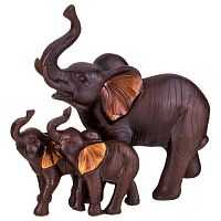 Статуэтка слоны 11x5,5x11 см. без упаковки, арт. 162-487