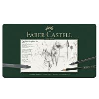 Набор карандашей, чернографитный, Faber-Castell Pitt Graphite,26 предм, метал. кор.112974