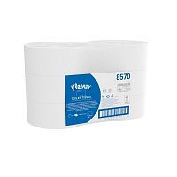 Бумага туалетная, для диспенсера, KK Kleenex Jambo Roll 2 сл бел 190м, (6 рулонов в упаковке). 8570