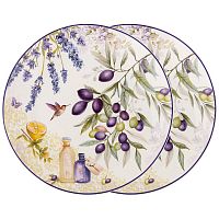Набор тарелок закусочных прованс оливки 2 предмета, 20,5 см, арт. 104-600