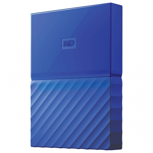 Диск жесткий внешний HDD WESTERN DIGITAL "My Passport", 1 TB, 2,5", USB 3.0, синий, WDBBEX0010BBL