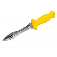 Нож sargan тургояк-стропорез зеркальное покрытие желтая ручка