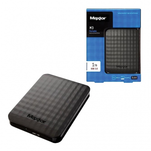 Диск жесткий внешний HDD SEAGATE "Maxtor M3 Portable", 1 Tb, 2,5", USB 3.0, черный, STSHX-M101TCBM