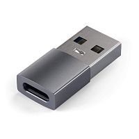 Адаптер USB 3.0 - USB Type-C, M/F, Satechi, сер/косм, ST-TAUCM