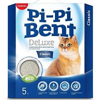 Наполнитель Pi-Pi Bent DeLuxe Clean Cotton комк. для кошек 5кг4630001800857