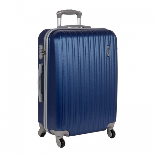 Чемодан Polar синий пластик ABS чемодан средний 71,5 л Р12031