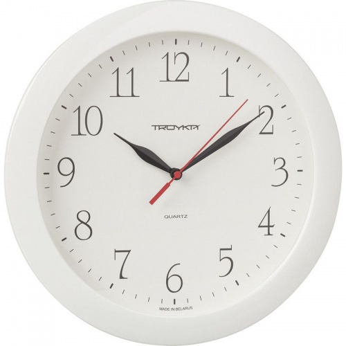 Часы настенные Troyka, модель01, диаметр 290мм, пластик 11110113