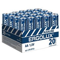 Батарейки Ergolux AA/LR 6 Alkaline BP-20 (LR 6 BP20, 1.5В)(20 шт в уп.)