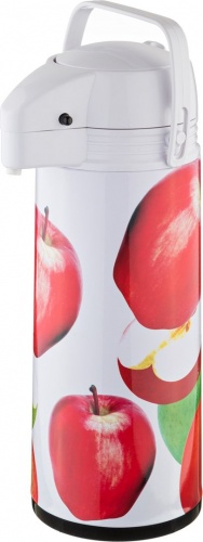 Термос agness со стеклянной колбой и помпой спелые яблоки 1,9 л, арт. 910-601