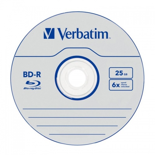 Носители информации Blu-ray BD-R,6x, Verbatim SL HardCoat, Jewel/5,43715