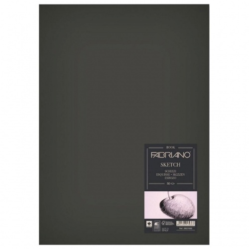 Блокнот для зарисовок FABRIANO "Sketchbook" мелкое зерно, 80 л., 110 г/м2, А5, 148x210 мм, 19100001
