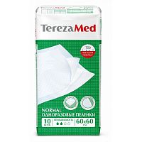 Пеленки впитывающие TEREZA MED 60х60см, NORMAL, (10 штук в упаковке) (90099)