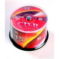 Носители информации CD-R, 52x, VS, Cake/50, VSCDRCB5001