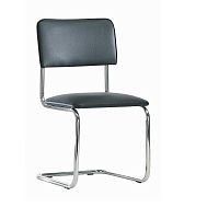 Кресло 1L5_FA_Silwia каркас хром, к/з чёрный V4/DO350