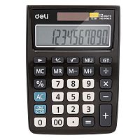 Калькулятор настольный Deli 12-разрядный, двойное питание, E1238