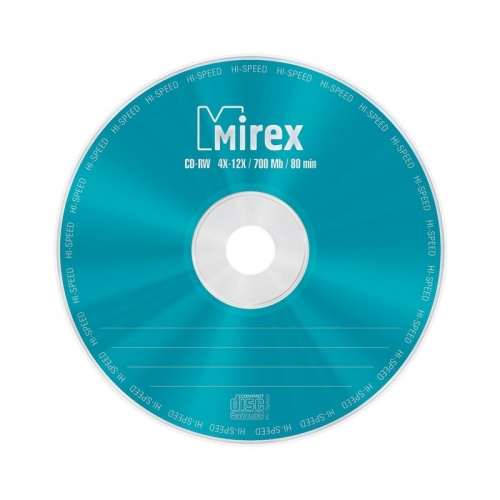 Носители информации CD-RW,4x-12x, Mirex, Cake/25, UL121002A8M
