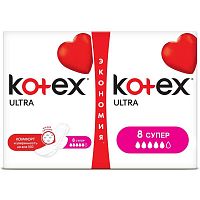 Прокладки женские гигиенические Kotex Ultra сетч супер 16шт