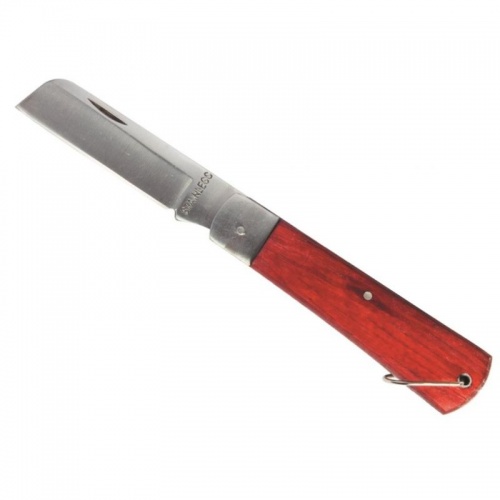 Нож Sparta складной, длина 200мм, прямое лезвие, деревянная ручка (78998)