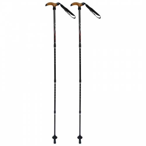 Набор палки для сканд ходьбы, телеск,4 сек., до 135 см, (2 шт), цвета МИКС