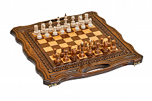 Шахматы + нарды резные Бриз-2 50, Haleyan, арт. kh144-5