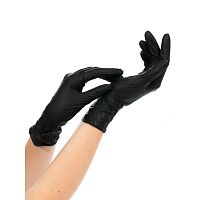 Медицинские смотровые перчатки нитрил. нестерильные. неопудренные, текстур NitriMax, черн (XL) 50 пар/уп
