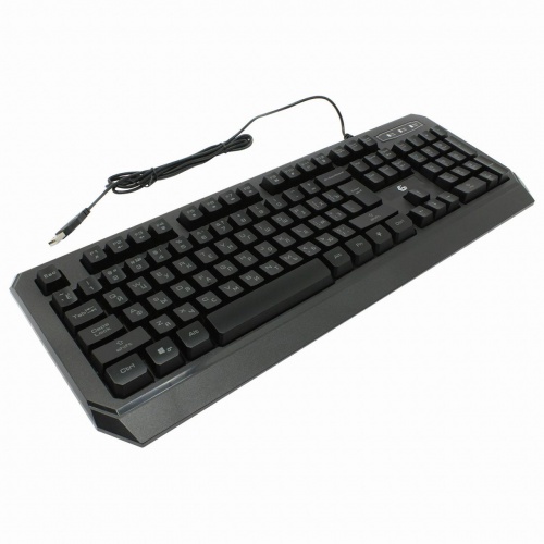 Клавиатура проводная игровая GEMBIRD KB-G20L, USB, 104 клавиши, с подсветкой, черная