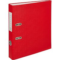 Папка-регистратор (ПВХ+бумага)экономи,50мм, красный