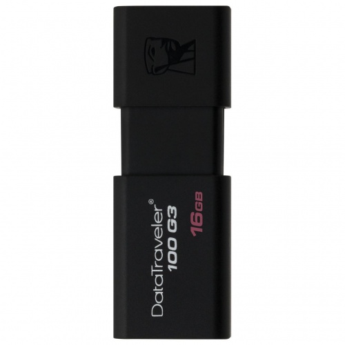 Флэш-диск 16 GB, KINGSTON DataTraveler 100 G3, USB 3.0, черный, DT100G3/16GB