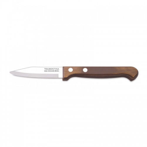 Нож овощной 8 см, с деревянной ручкой, в блистере, коричн. Polywood (И7750)