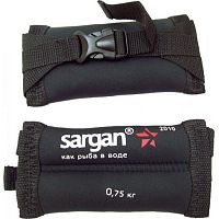 Груза ножные мягкие sargan донгуз 0,75 кг, 2 мм, неопрен-нейлон черный, баласт-pb.