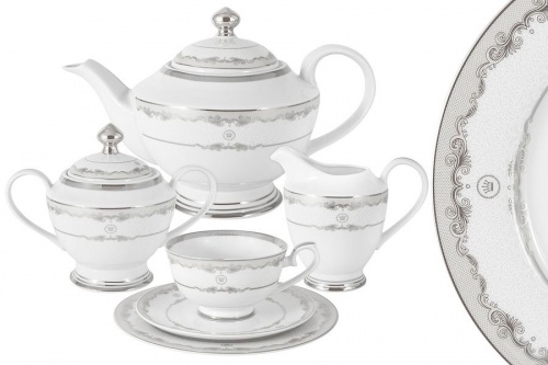 Чайный сервиз Корона (серебро) 23 предмета на 6 персон, арт. 58740