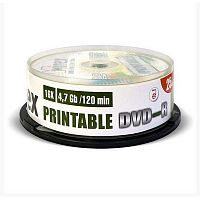 Носители информации DVD-R Printable,16x, Mirex, Cake/25, UL130028A1M