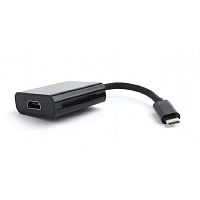 Переходник USB Type-C - HDMI, M/F, 0.15 м, Cablexpert, чер, A-CM-HDMIF-01