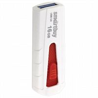 Флэш-диск 16 GB SMARTBUY Iron USB 3.0, белый/красный, SB16GBIR-W3