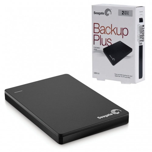 Диск жесткий внешний HDD SEAGATE "Original BackUp Plus", 2 TB, 2,5", USB 3.0, черный, STDR2000200