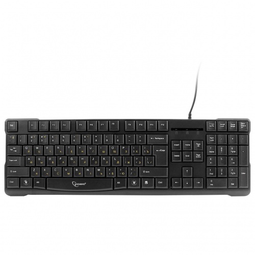 Клавиатура проводная GEMBIRD KB-8352U-BL, USB, 104 клавиши + 1 дополнительная клавиша, черная