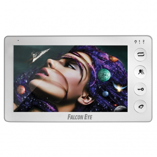 Видеодомофон FALCON EYE Cosmo HD, дисплей 7" TFT, механические кнопки, белый, 00-00124397