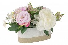 Декоративные цветы Пион и гортензии в керамической вазе, арт. 57315