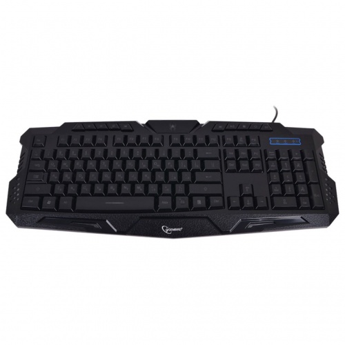 Клавиатура проводная игровая GEMBIRD KB-G11L, USB, 104 клавиши + 9 дополнительных клавиш, подсветка 3 цвета, черная