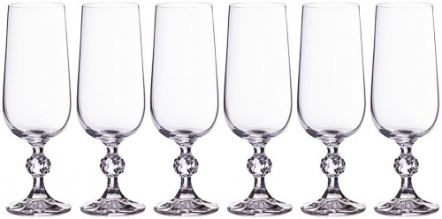 Набор бокалов для шампанского из 6 шт. claudiexsterna 180 мл высота 17 см, арт. 669-100