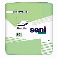 Пеленки впитывающие 90х60см SENI SOFT BASIC,30штук в упаковке