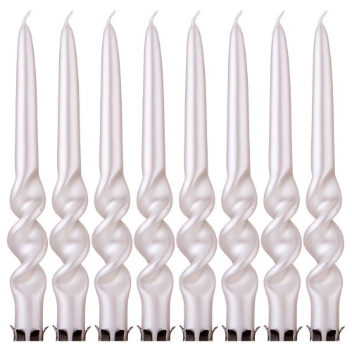Набор свечей из 8 шт. 23,5x2,2 см. металлик перламутровый, арт. 348-633